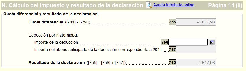 Deducción por maternidad